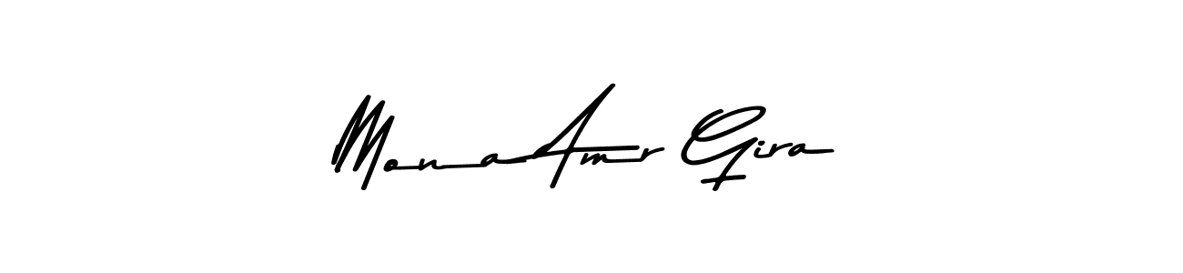 Mona Amr Gira stylish signature style. Best Handwritten Sign (Asem Kandis PERSONAL USE) for my name. Handwritten Signature Collection Ideas for my name Mona Amr Gira. Mona Amr Gira signature style 9 images and pictures png