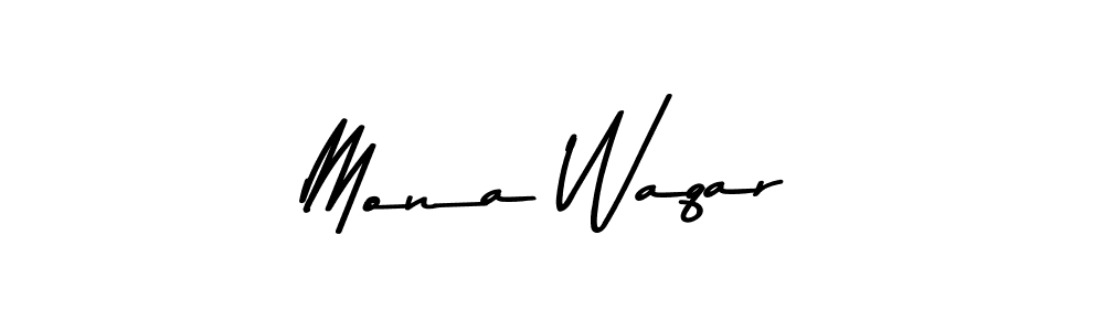 Make a beautiful signature design for name Mona Waqar. With this signature (Asem Kandis PERSONAL USE) style, you can create a handwritten signature for free. Mona Waqar signature style 9 images and pictures png