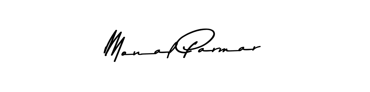 Create a beautiful signature design for name Monal Parmar. With this signature (Asem Kandis PERSONAL USE) fonts, you can make a handwritten signature for free. Monal Parmar signature style 9 images and pictures png