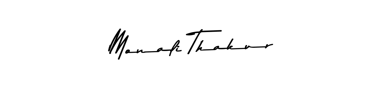 Create a beautiful signature design for name Monali Thakur. With this signature (Asem Kandis PERSONAL USE) fonts, you can make a handwritten signature for free. Monali Thakur signature style 9 images and pictures png