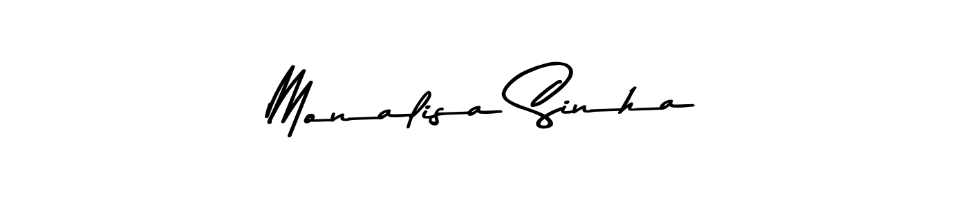 The best way (Asem Kandis PERSONAL USE) to make a short signature is to pick only two or three words in your name. The name Monalisa Sinha include a total of six letters. For converting this name. Monalisa Sinha signature style 9 images and pictures png