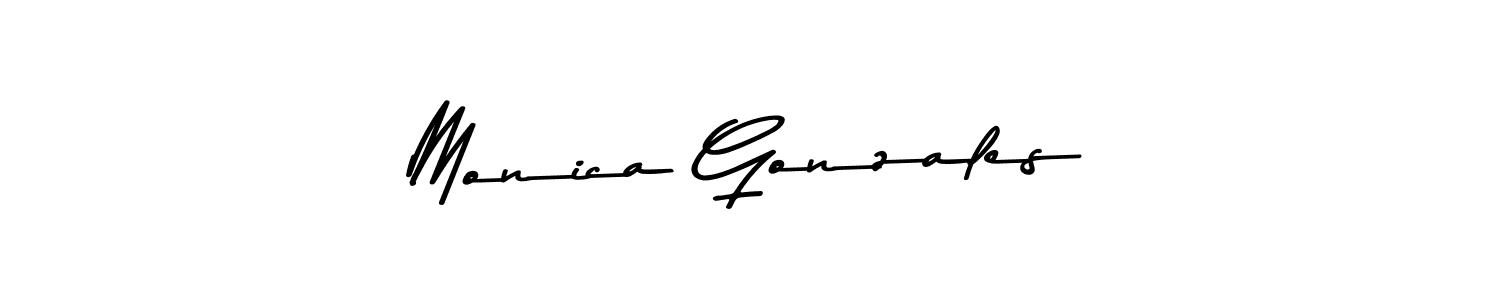 Use a signature maker to create a handwritten signature online. With this signature software, you can design (Asem Kandis PERSONAL USE) your own signature for name Monica Gonzales. Monica Gonzales signature style 9 images and pictures png