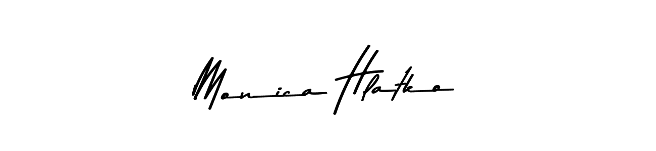 How to Draw Monica Hlatko signature style? Asem Kandis PERSONAL USE is a latest design signature styles for name Monica Hlatko. Monica Hlatko signature style 9 images and pictures png