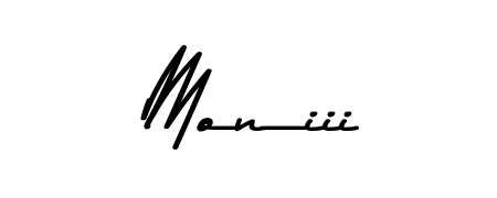 A stylish, flowing autograph style designed for name Moniii using Asem Kandis PERSONAL USE typography. Perfect for digital creative projects. Moniii signature style 9 images and pictures png