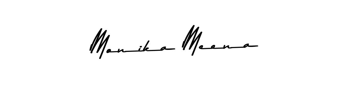 Monika Meena stylish signature style. Best Handwritten Sign (Asem Kandis PERSONAL USE) for my name. Handwritten Signature Collection Ideas for my name Monika Meena. Monika Meena signature style 9 images and pictures png