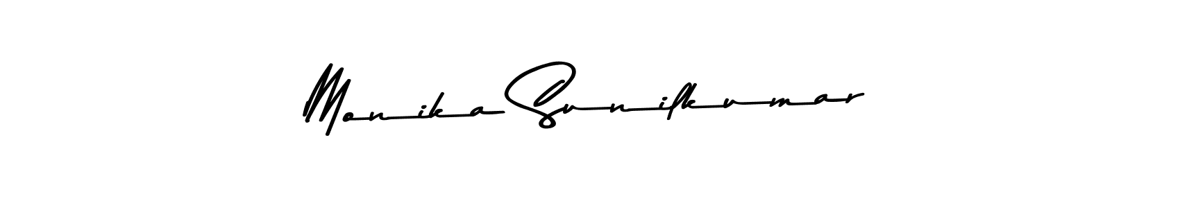 Create a beautiful signature design for name Monika Sunilkumar. With this signature (Asem Kandis PERSONAL USE) fonts, you can make a handwritten signature for free. Monika Sunilkumar signature style 9 images and pictures png