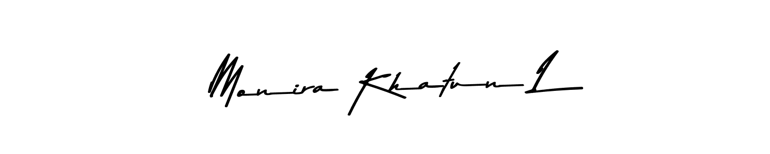 Monira Khatun L stylish signature style. Best Handwritten Sign (Asem Kandis PERSONAL USE) for my name. Handwritten Signature Collection Ideas for my name Monira Khatun L. Monira Khatun L signature style 9 images and pictures png