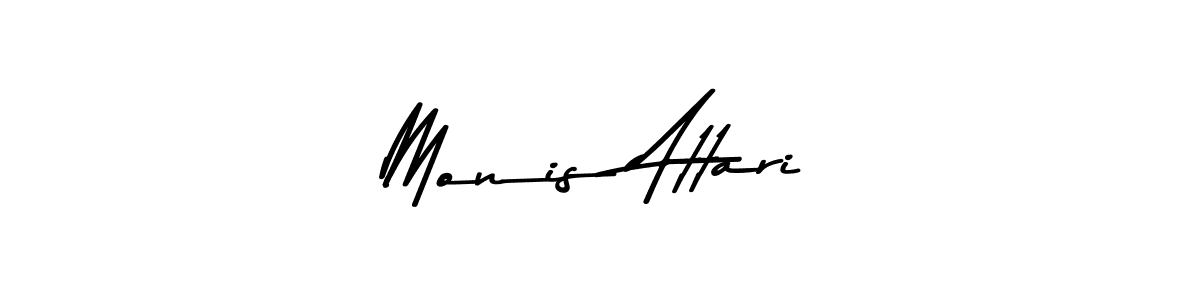 Use a signature maker to create a handwritten signature online. With this signature software, you can design (Asem Kandis PERSONAL USE) your own signature for name Monis Attari. Monis Attari signature style 9 images and pictures png