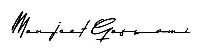 Enhance your business communications with Monjeet Goswami signature in Asem Kandis PERSONAL USE lettering. Clean, modern, and universally compatible. Monjeet Goswami signature style 9 images and pictures png
