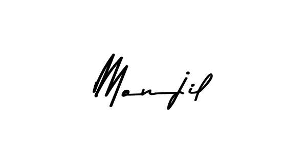 Also we have Monjil name is the best signature style. Create professional handwritten signature collection using Asem Kandis PERSONAL USE autograph style. Monjil signature style 9 images and pictures png
