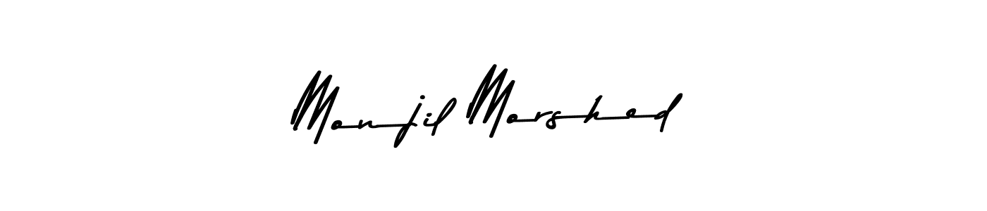 Design your own signature with our free online signature maker. With this signature software, you can create a handwritten (Asem Kandis PERSONAL USE) signature for name Monjil Morshed. Monjil Morshed signature style 9 images and pictures png
