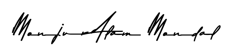 The Asem Kandis PERSONAL USE font gives name Monjur Alam Mondal a signature that looks effortless yet distinguished. Download high-res PNG instantly. Monjur Alam Mondal signature style 9 images and pictures png
