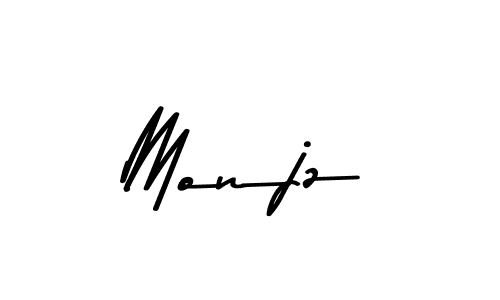 Use a signature maker to create a handwritten signature online. With this signature software, you can design (Asem Kandis PERSONAL USE) your own signature for name Monjz. Monjz signature style 9 images and pictures png