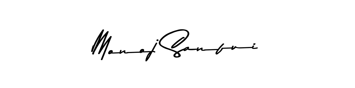 You can use this online signature creator to create a handwritten signature for the name Monoj Sanfui. This is the best online autograph maker. Monoj Sanfui signature style 9 images and pictures png