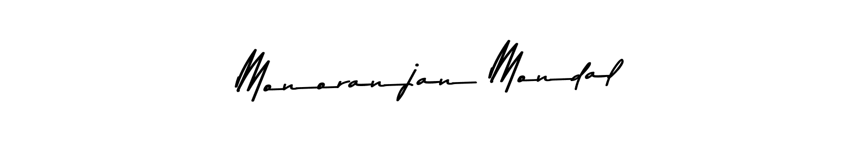 How to make Monoranjan Mondal name signature. Use Asem Kandis PERSONAL USE style for creating short signs online. This is the latest handwritten sign. Monoranjan Mondal signature style 9 images and pictures png