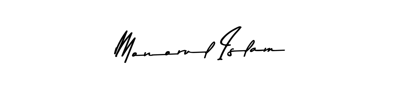 Make a beautiful signature design for name Monorul Islam. With this signature (Asem Kandis PERSONAL USE) style, you can create a handwritten signature for free. Monorul Islam signature style 9 images and pictures png