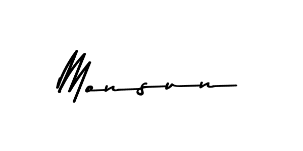 Design your own signature with our free online signature maker. With this signature software, you can create a handwritten (Asem Kandis PERSONAL USE) signature for name Monsun. Monsun signature style 9 images and pictures png