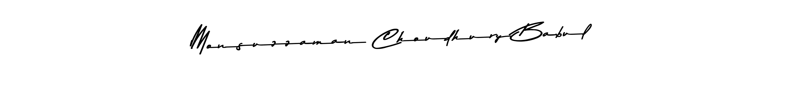 Create a beautiful signature design for name Monsuzzaman Choudhury Babul. With this signature (Asem Kandis PERSONAL USE) fonts, you can make a handwritten signature for free. Monsuzzaman Choudhury Babul signature style 9 images and pictures png