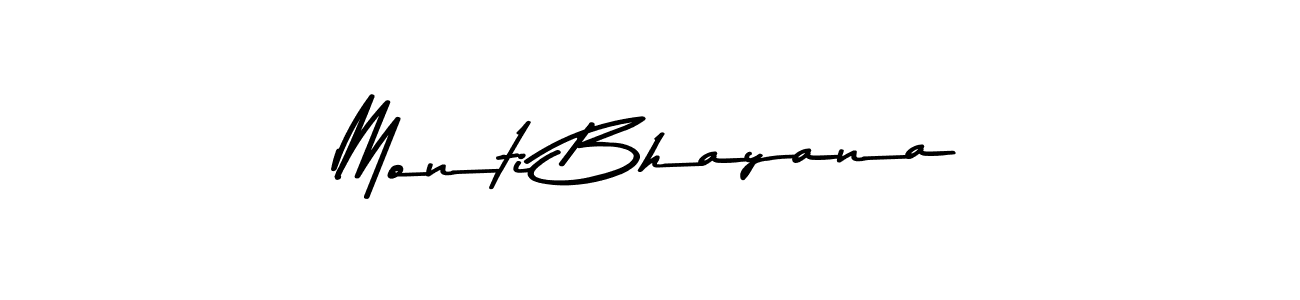 Similarly Asem Kandis PERSONAL USE is the best handwritten signature design. Signature creator online .You can use it as an online autograph creator for name Monti Bhayana. Monti Bhayana signature style 9 images and pictures png