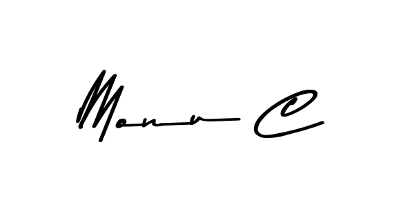 Create a beautiful signature design for name Monu C. With this signature (Asem Kandis PERSONAL USE) fonts, you can make a handwritten signature for free. Monu C signature style 9 images and pictures png