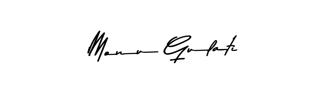 Design your own signature with our free online signature maker. With this signature software, you can create a handwritten (Asem Kandis PERSONAL USE) signature for name Monu Gulati. Monu Gulati signature style 9 images and pictures png