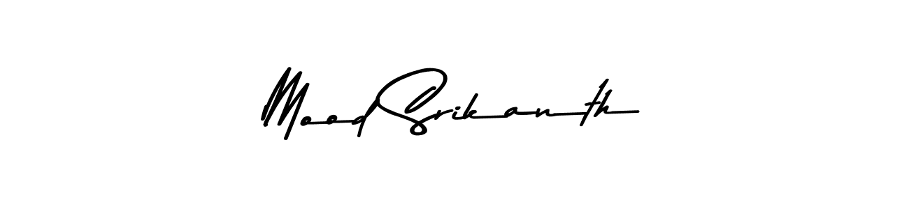 Mood Srikanth stylish signature style. Best Handwritten Sign (Asem Kandis PERSONAL USE) for my name. Handwritten Signature Collection Ideas for my name Mood Srikanth. Mood Srikanth signature style 9 images and pictures png
