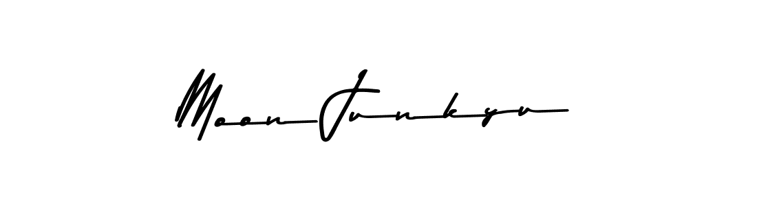 Design your own signature with our free online signature maker. With this signature software, you can create a handwritten (Asem Kandis PERSONAL USE) signature for name Moon Junkyu. Moon Junkyu signature style 9 images and pictures png