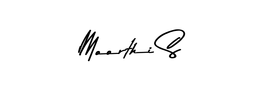 Create a beautiful signature design for name Moorthi S. With this signature (Asem Kandis PERSONAL USE) fonts, you can make a handwritten signature for free. Moorthi S signature style 9 images and pictures png