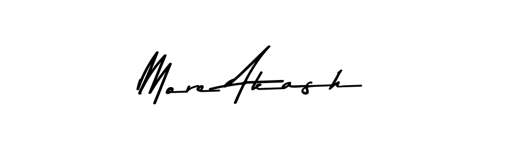 How to make More Akash name signature. Use Asem Kandis PERSONAL USE style for creating short signs online. This is the latest handwritten sign. More Akash signature style 9 images and pictures png