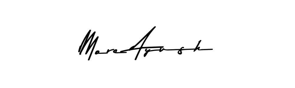 Create a beautiful signature design for name More Ayush. With this signature (Asem Kandis PERSONAL USE) fonts, you can make a handwritten signature for free. More Ayush signature style 9 images and pictures png