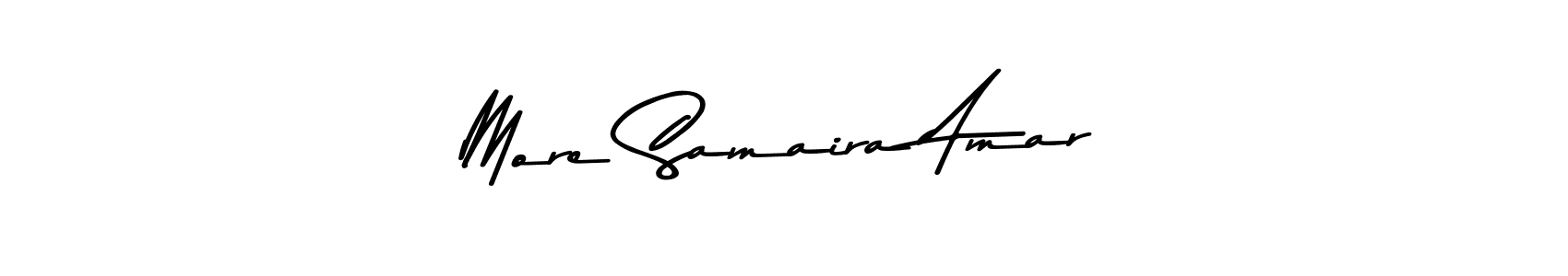 Use a signature maker to create a handwritten signature online. With this signature software, you can design (Asem Kandis PERSONAL USE) your own signature for name More Samaira Amar. More Samaira Amar signature style 9 images and pictures png