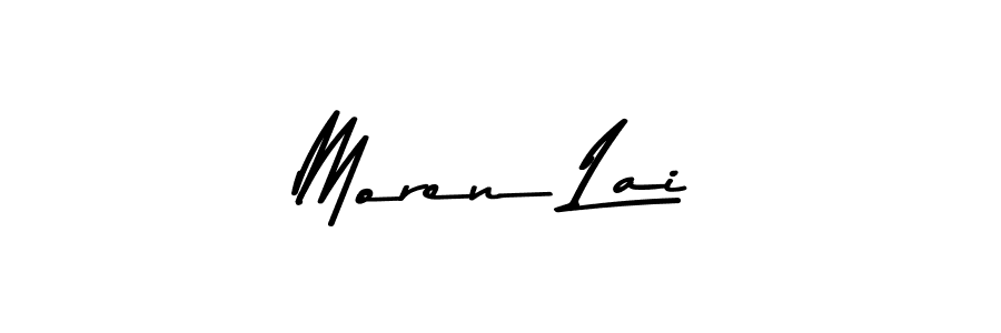 How to make Moren Lai name signature. Use Asem Kandis PERSONAL USE style for creating short signs online. This is the latest handwritten sign. Moren Lai signature style 9 images and pictures png