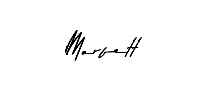 How to make Morfett name signature. Use Asem Kandis PERSONAL USE style for creating short signs online. This is the latest handwritten sign. Morfett signature style 9 images and pictures png