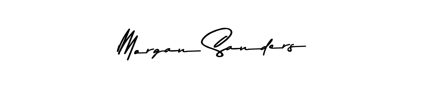 How to make Morgan Sanders name signature. Use Asem Kandis PERSONAL USE style for creating short signs online. This is the latest handwritten sign. Morgan Sanders signature style 9 images and pictures png