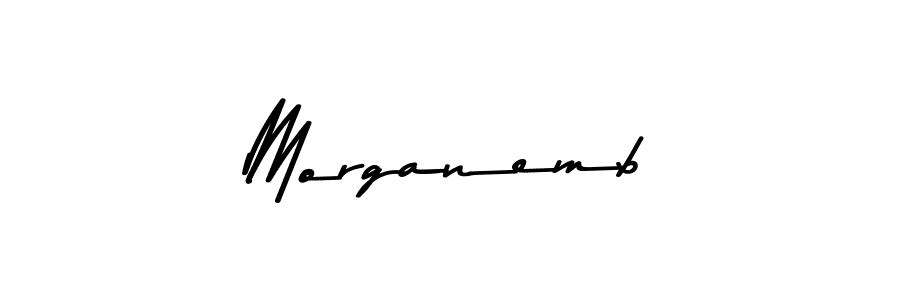 Create a beautiful signature design for name Morganemb. With this signature (Asem Kandis PERSONAL USE) fonts, you can make a handwritten signature for free. Morganemb signature style 9 images and pictures png
