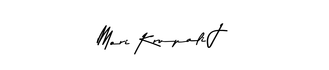 How to make Mori Krupali J signature? Asem Kandis PERSONAL USE is a professional autograph style. Create handwritten signature for Mori Krupali J name. Mori Krupali J signature style 9 images and pictures png