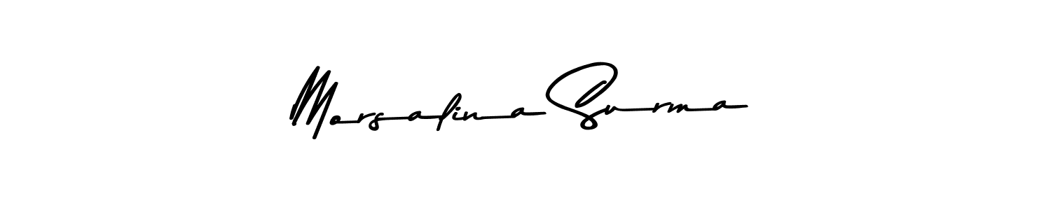 Also we have Morsalina Surma name is the best signature style. Create professional handwritten signature collection using Asem Kandis PERSONAL USE autograph style. Morsalina Surma signature style 9 images and pictures png