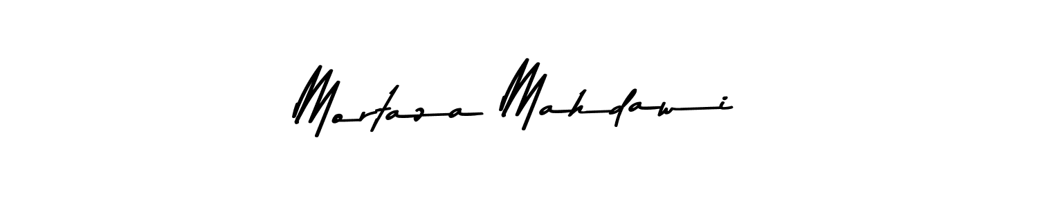 How to make Mortaza Mahdawi name signature. Use Asem Kandis PERSONAL USE style for creating short signs online. This is the latest handwritten sign. Mortaza Mahdawi signature style 9 images and pictures png