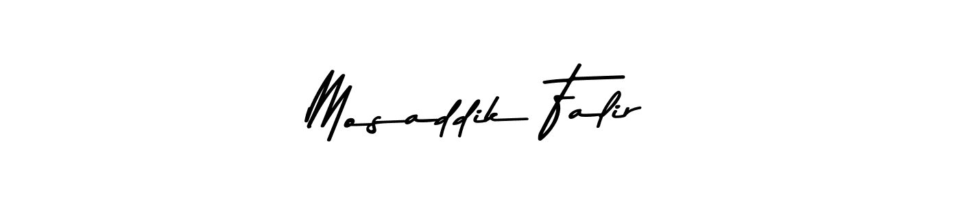 The best way (Asem Kandis PERSONAL USE) to make a short signature is to pick only two or three words in your name. The name Mosaddik Falir include a total of six letters. For converting this name. Mosaddik Falir signature style 9 images and pictures png