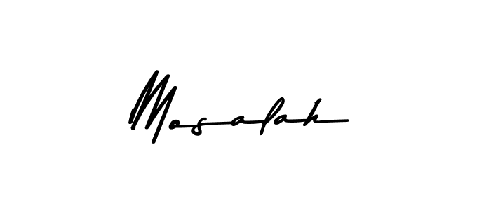 Create a beautiful signature design for name Mosalah. With this signature (Asem Kandis PERSONAL USE) fonts, you can make a handwritten signature for free. Mosalah signature style 9 images and pictures png