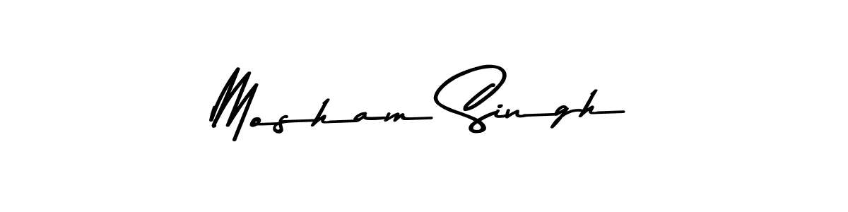 Design your own signature with our free online signature maker. With this signature software, you can create a handwritten (Asem Kandis PERSONAL USE) signature for name Mosham Singh. Mosham Singh signature style 9 images and pictures png