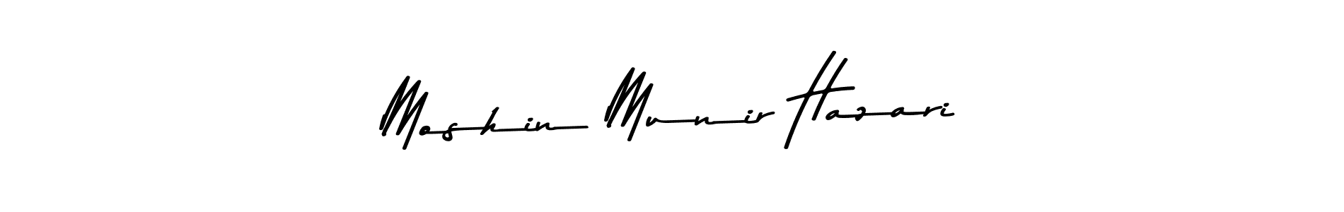 The best way (Asem Kandis PERSONAL USE) to make a short signature is to pick only two or three words in your name. The name Moshin Munir Hazari include a total of six letters. For converting this name. Moshin Munir Hazari signature style 9 images and pictures png