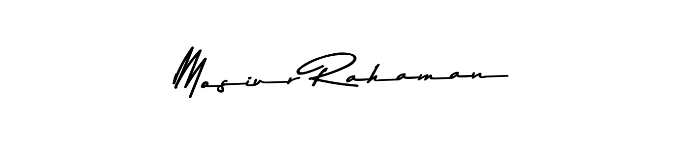 How to make Mosiur Rahaman name signature. Use Asem Kandis PERSONAL USE style for creating short signs online. This is the latest handwritten sign. Mosiur Rahaman signature style 9 images and pictures png