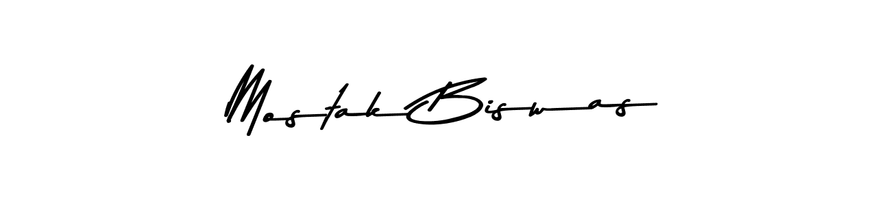 Design your own signature with our free online signature maker. With this signature software, you can create a handwritten (Asem Kandis PERSONAL USE) signature for name Mostak Biswas. Mostak Biswas signature style 9 images and pictures png