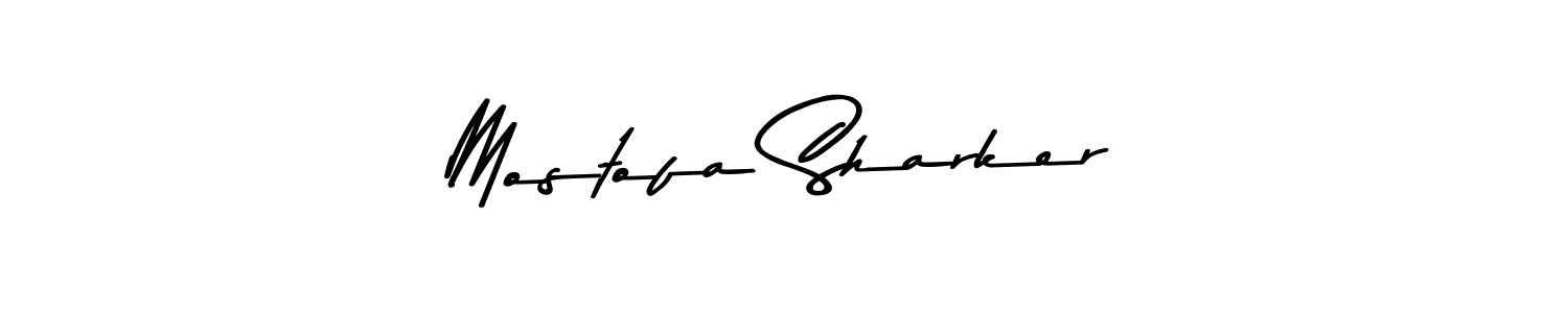 Create a beautiful signature design for name Mostofa Sharker. With this signature (Asem Kandis PERSONAL USE) fonts, you can make a handwritten signature for free. Mostofa Sharker signature style 9 images and pictures png