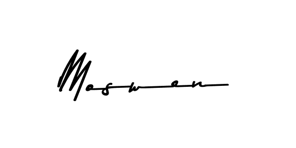 Create a beautiful signature design for name Moswen. With this signature (Asem Kandis PERSONAL USE) fonts, you can make a handwritten signature for free. Moswen signature style 9 images and pictures png