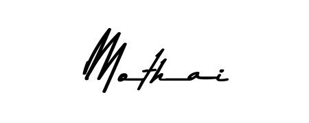 Enhance your business communications with Mothai signature in Asem Kandis PERSONAL USE lettering. Clean, modern, and universally compatible. Mothai signature style 9 images and pictures png