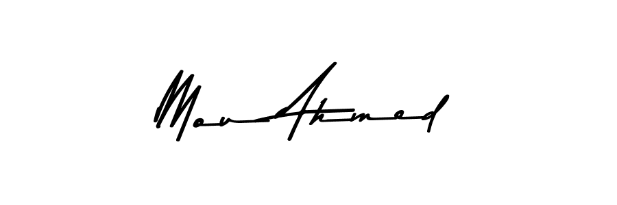 Create a beautiful signature design for name Mou Ahmed. With this signature (Asem Kandis PERSONAL USE) fonts, you can make a handwritten signature for free. Mou Ahmed signature style 9 images and pictures png