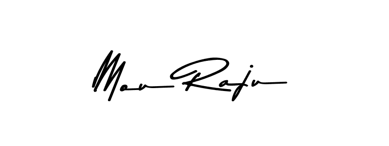 Create a beautiful signature design for name Mou Raju. With this signature (Asem Kandis PERSONAL USE) fonts, you can make a handwritten signature for free. Mou Raju signature style 9 images and pictures png