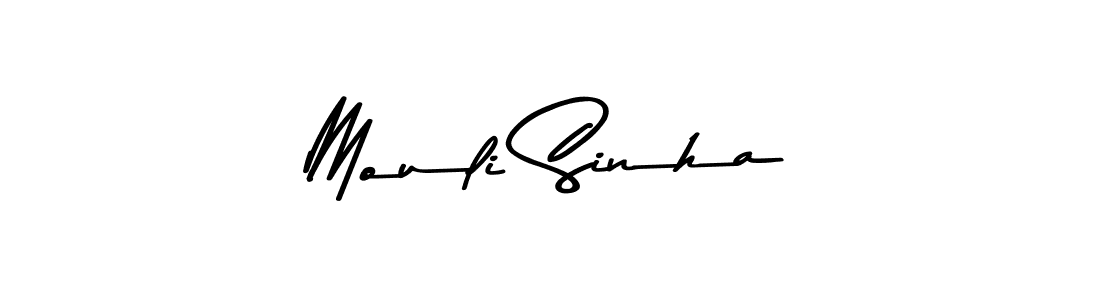 How to make Mouli Sinha name signature. Use Asem Kandis PERSONAL USE style for creating short signs online. This is the latest handwritten sign. Mouli Sinha signature style 9 images and pictures png